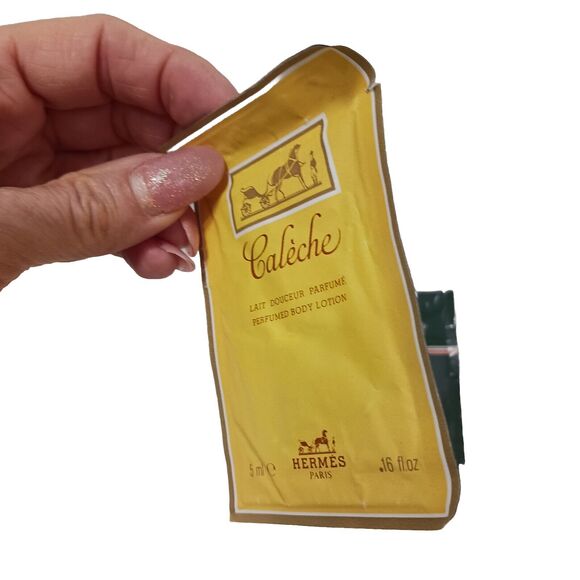 2 HERMES Travel Packets CALECHE Perfumed Body Lotion AND Eau de Cologne Pochette - Picture 3 of 7